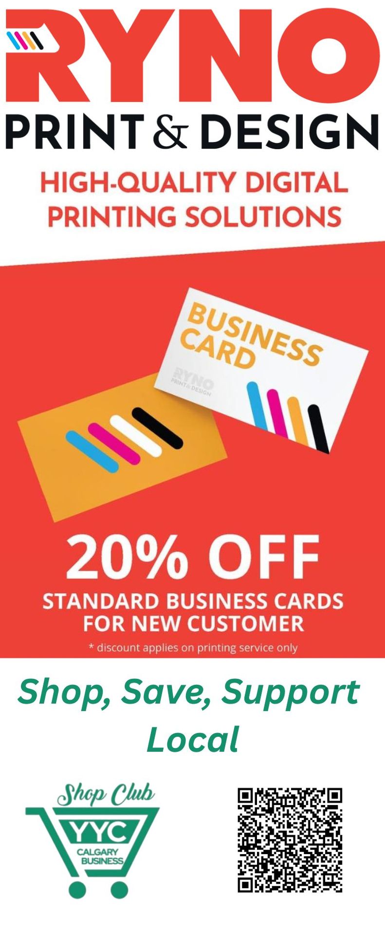 20% Off Standard Business Cards for NEW Customer.